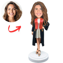 Personalized Graduation Bobbleheads Cool Female Graduates