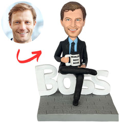 World's Best Boss Custom Male Boss Bobbleheads