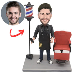 Male Hairstylist Personalized Barber Bobbleheads