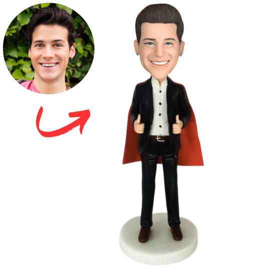 Black Suit Super Businessman Custom Bobbleheads