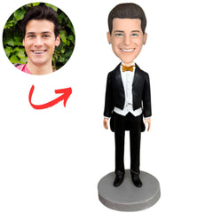 Cool Man in Tuxedo Personalized Tuxedo Bobbleheads