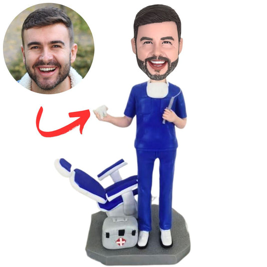 Dentist And Dental Chair Custom Doctor Bobbleheads