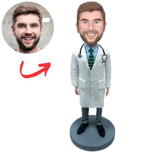 White Coat Doctor Custom Doctor Bobbleheads