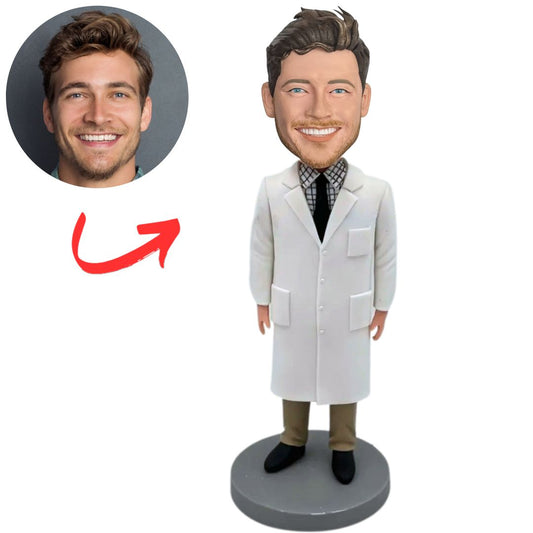Male Doctor in Plaid Shirt Custom Bobbleheads