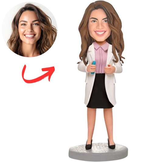Female Pharmacist Doctor Personalized Doctor Bobbleheads