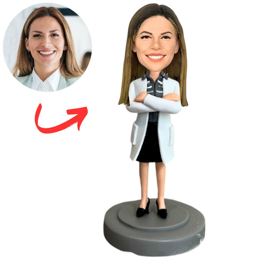 Dermatologist Female Doctor Custom Doctor Bobblehead