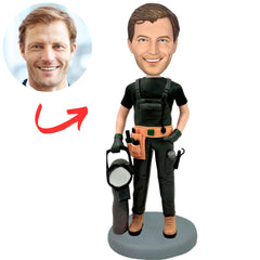 Lumberjack Holding a Chainsaw Custom Bobbleheads
