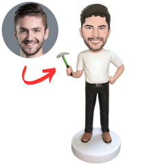 Custom Man with Hammer Bobbleheads