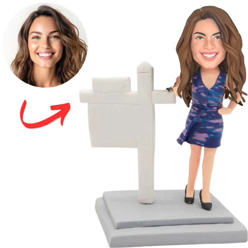 Bobbleheads Gifts Female Real Estate Agent Custom Bobbleheads