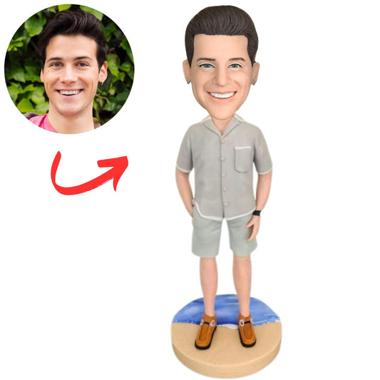 Grey Suit Modern Man Custom Bobbleheads