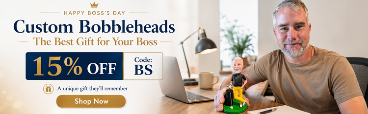 Happy Boss's Day — custom bobblehead, the best gift for your boss. 15% off with code BS
